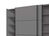 Guardaroba Grande Nero Antracite 8 Ripiani Appendiabiti 217x210h cm, 2 Ante - Piateda