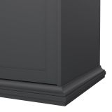 Guardaroba grande Pauline, Mobile camera da letto, Cabina armadio portabiti, Armadio appendiabiti, 181x61 h201 cm, Grigio