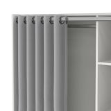 Guardaroba grande Roselle, Mobile camera da letto, Cabina armadio portabiti, Armadio appendiabiti, 105x48 h180 cm, Bianco e Grigio