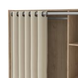 Guardaroba grande Roselle, Mobile camera da letto, Cabina armadio portabiti, Armadio appendiabiti, 105x48 h180 cm, Rovere e Beige