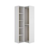 Guardaroba grande salvaspazio bianco e rovere 84x205h cm - Anzino