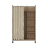 Guardaroba grande salvaspazio rovere e beige 99x160h cm - Alfangon