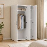 Guardaroba in legno bianco 110x179h cm - Pettineo