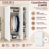 Guardaroba in legno bianco 110x179h cm - Pettineo