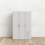 Guardaroba in legno bianco 115x175h cm - Arley