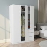 Guardaroba in legno bianco 135x200h cm - Ade