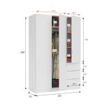 Guardaroba in legno bianco 135x200h cm - Ade