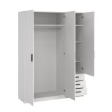 Guardaroba in legno bianco 147x200h cm - Simeon