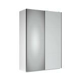 Guardaroba in legno bianco 150x218h cm - Alfano