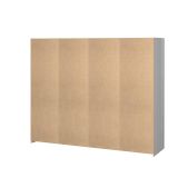 Guardaroba in legno bianco 242x201h cm - Acerno