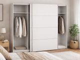 Guardaroba in legno bianco 242x201h cm - Acerno