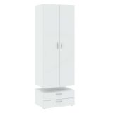 Guardaroba in legno bianco 74x214h cm - Buriasco