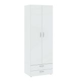 Guardaroba in legno bianco 74x214h cm - Buriasco