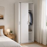 Guardaroba in legno bianco 77x175h cm - Cindy