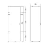 Guardaroba in legno bianco 77x175h cm - Cindy