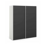 Guardaroba in legno bianco e nero 182x220h cm - Paeng