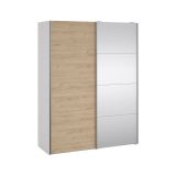 Guardaroba in legno bianco e rovere 150x200h cm - Seraphine