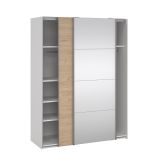 Guardaroba in legno bianco e rovere 150x200h cm - Seraphine