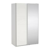 Guardaroba in legno bianco e trasparente 118x200h cm - Teheran