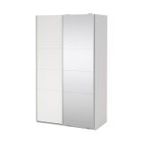 Guardaroba in legno bianco e trasparente 118x200h cm - Teheran