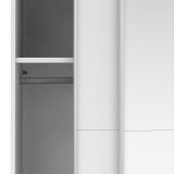 Guardaroba in legno bianco e trasparente 118x200h cm - Teheran