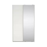 Guardaroba in legno bianco e trasparente 118x200h cm - Teheran