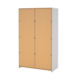 Guardaroba in legno bianco e trasparente 118x200h cm - Teheran