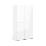 Guardaroba in legno bianco lucido 122x220h cm - Adria