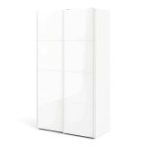 Guardaroba in legno bianco lucido 122x220h cm - Adria