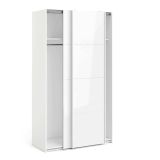 Guardaroba in legno bianco lucido 122x220h cm - Adria