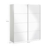 Guardaroba in legno bianco lucido 182x220h cm - Paeng