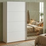 Guardaroba in legno bianco lucido 242x220h cm - Catalina