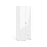 Guardaroba in legno bianco lucido 77x200h cm - Apollina
