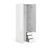 Guardaroba in legno bianco lucido 77x200h cm - Apollina