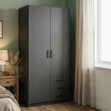 Guardaroba in legno grigio 98x200h cm - Sultani