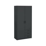 Guardaroba in legno grigio 98x200h cm - Sultani