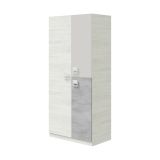 Guardaroba in legno grigio e cemento 90x200h cm - Aronia