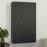 Guardaroba in legno nero 118x200h cm - Albacore