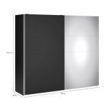 Guardaroba in legno nero 250x218h cm - Acciano