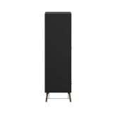 Guardaroba in legno nero e noce 150x200h cm - Virgil
