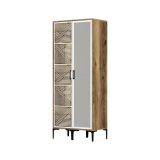 Guardaroba in legno noce e bianco 80x200h cm - Ramallah