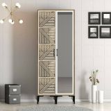 Guardaroba in legno noce e bianco 80x200h cm - Ramallah