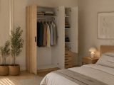 Guardaroba in legno rovere 147x200h cm - Simeon