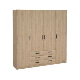 Guardaroba in legno rovere 195x200h cm - Epipola