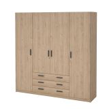 Guardaroba in legno rovere 195x200h cm - Epipola