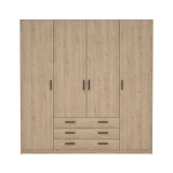 Guardaroba in legno rovere 195x200h cm - Epipola