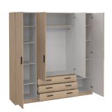 Guardaroba in legno rovere 195x200h cm - Epipola