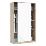 Guardaroba moderno rovere e bianco 120x200h cm - Adrenalin