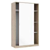 Guardaroba moderno rovere e bianco 120x200h cm - Adrenalin