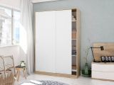 Guardaroba moderno rovere e bianco 120x200h cm - Adrenalin